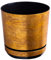KORAD Pot de Fleur - Or Antique 18 cm - Pot de Fleur avec Trous de Drainage et Soucoupe intégré, Pot de Fleur et de Plante décoratif pour l'intérieur DEKOR 18/014
