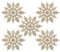 Naler 24 Pezzi di Fiocchi di Neve per Natale Decoratici Fiocchi di Neve con Glitter Addobbi per Albero di Natale Decorazione per Festa di Natale, Champagne
