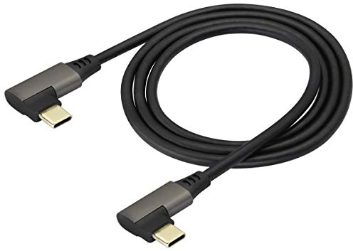 AAOTOKK Right Angle USB C 3.1 Extension Cable Gen 2 10Gbps - 90 Degree Type C 3.1 USB Male to Male - Supports Charging, Data, Audio, Video - Compatible with Samsung S10/S9/S8, MacBook (1M/3Ft)