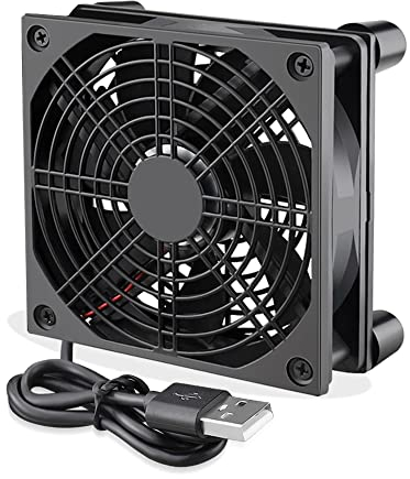 GDSTIME 120mm USB Lüfter 120 x 25mm Computer Lüfter 120mm Gehäuselüfter 12CM PC Ventilator PC-Gehäuse Kühler 1500 U/min für Verstärker Projektor PS4 XBox DVR Router TV Box Verstärker
