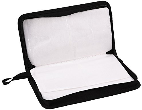 Socobeta CD Storage Case 80 Disc Large Capacity Storage Bag Portable PU Leather CD DVD VCD Protective Bag Organizer Holder(Black)