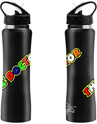 VR46 Thermoflasche, 500 ml Fassungsvermögen, Farbe Schwarz