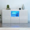 Panana Modern Hight Gloss Front Livingroom Cabinet with 3 Door, RBG LED Cupboard Sideboard Display Storage TV Unit Stand (White2)