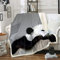 Schlafende Panda-Sherpa-Decke, niedliches Tiermuster, Fleece-Überwurf, Decke für Sofa, Couch, Bett, schöne Pandabär, Plüschdecke, ultraweich, Dekoration, riesiger Panda, Überwurf, 127x152 cm