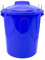 CABLEPELADO Cubo de Basura con tapa, Cubo basura Industrial, Cubo basura Plástico con asas metálicas, Contenedor residuos, 78 cm alto x 48.5 cm Diámetro superior, Capacidad 100 Litros, Azul