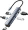 USB C Hub Dockteck 5 in 1 USB C Dock, USB-C Adapter mit Ethernet LAN RJ45, 4K HDMI, 3 USB 3.0 für MacBook Pro/Air M1, iPad Pro/Air 5, Surface Pro