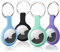 Lot de 4 Air Tag Tracker Porte-Clés Étui, Housse en Silicone Compatible avec Apple GPS Locator, Léger Coque de Protection iTag Item Finder Organisateur Mousqueton Accessoire