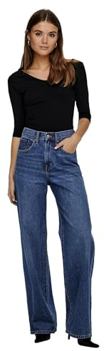 ONLY ONLHOPE EX HW Wide DNM ADD465 Noos Jeans, Medium Blue Denim, 30W / 32L aux Femmes
