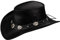 Black Forest Fox Unisex Cowboy Western Leder Hut Star Schwarz Größe XXL