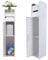 Qimu Floor Cabinet,Waterproof FreeStanding White Slim Bathroom Storage Unit with Daily Use Layer and 1 Cupboard Door,Multi-purpose for Store Toilet Paper,Shampoo,W6.3''x D6.3''xH32''