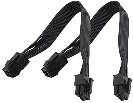 eMagTech 2 Stück ATX 4 Pin auf CPU 8 Pin Konverter Adapter Verlängerungskabel 12V ATX Motherboard Netzteil Adapter Konverterkabel 18AWG 22cm/8.66inch