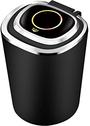 Aublinto Kreativer Autoaschenbecher,Mode Tragbarer Aschenbecher mit Blauem LED Licht mit Deckel Flammhemmender Auto Aschenbecher für Auto, Büro, Schlafzimmer