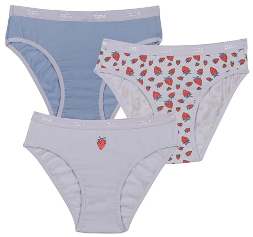 DIM Mädchen - Les Pockets Slips aus Baumwolle x3 | Ultraweich & Bequem | Elastischer Bund | Farbige Motive