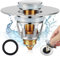 Bathroom Sink Plugs Stainless Steel Basin Plug Pop Up Plugs for Wash Basin, Push-Type Sink Plug Replacement Bath Drainer Filter Plug with Bounce Core for 28-38mm US Standard Drain Hole