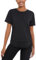 Women's Gym Tops Ladies Sports Running T-Shirt Activewear Gym Yoga Workout Top Loose Crew Neck Quick Dry Short Sleeve Tee Shirts Black