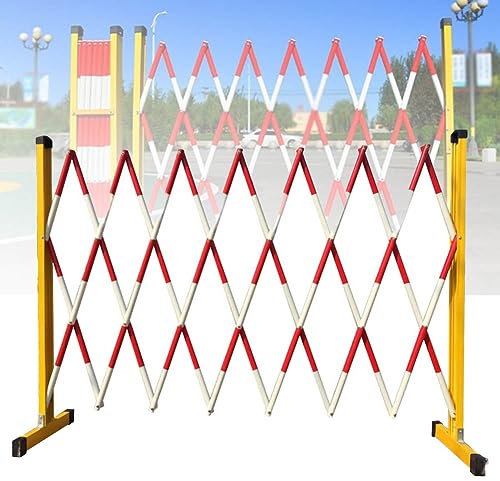 XTGDIEM Industrielles Erweiterbares Mobiles Geländer Mit Rollen, Klappbares Sicherheitstor, Einziehbares Verkehrsscherentor for Schulparkplatz, Autobahn, Einkaufszentrum (Size : H120CM+L200cm/6.5ft)