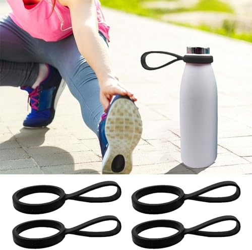 Anloximt 4 STÜCK Silikon-wasserflaschenschnalle - Flaschenhalter Gürtel - Bottle Tie Light Zubehör Für Trinkflasche | Für Camping, Wandern Und Outdoor-Aktivitäten