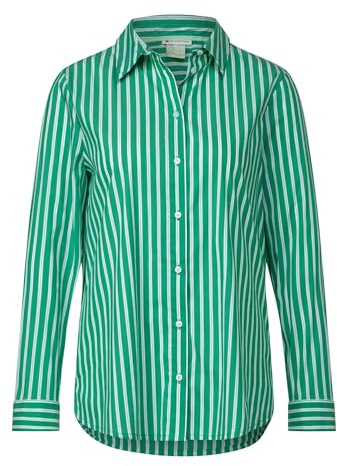 Street One Damen Gestreifte Hemdbluse, Fresh Spring Green, 42