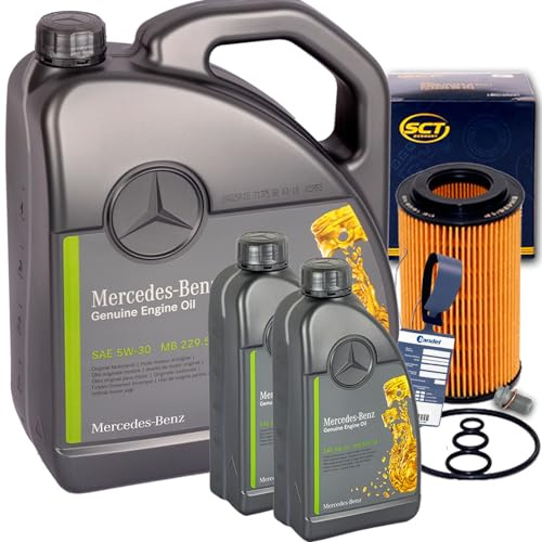 Ölfilter + 5W30 Öl | SH425/1P,OX153/7D2+V30-2001+MN1801 Filter+229.52 für A B C E Klasse W 176 246 204 212 GLK