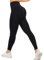 Sport Leggings Damen Booty Scrunch Butt Gym Leggings Damen Leggings High Waist Lange Yoga Hose Push up Fitness Frauen Sporthose (DE/NL/SE/PL, Alphanumerisch, L, Regular, Regular, # 1 Schwarz)