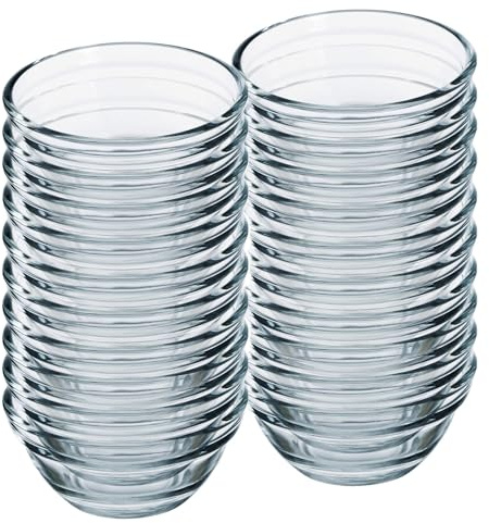 GRÄWE Glasschüssel, Ø 6 cm, 40 ml, 20er Set, kleine Glasschalen, Schale für Konfitüre, Mini-Dipschale, Dip Schale, Soßenschale, spülmaschinengeeignet