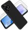 Tieeyivv Funda para Xiaomi Redmi 13/Poco M6 4G Cover con Protector de Pantalla Cristal Vidrio Templado Matte TPU Soft Incorporado Cover Anti-rayones, Antigolpes Anti-Amarilleo Protección - Negro