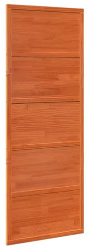 vidaXL Puerta de granero madera maciza pino marrón miel 80x208 cm, puerta corredera de granero, puerta corredera para baño, puerta corredera para hogar