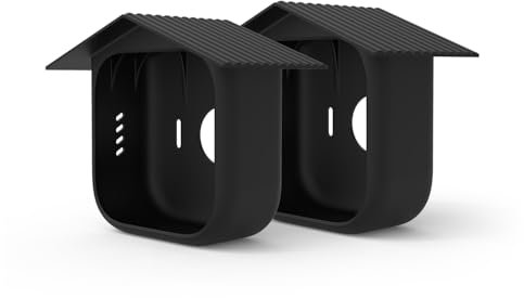 Holicfun Silikonhülle für Blink Outdoor 4 Smart Überwachungskamera, Schwarz, 2 Stück