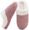 Hiver Pantoufles Femmes en Mousse Mémoire Confort Laine-Peluche Pantoufles Maison Intérieur Mignon Mules Chaussons Anti-Slip Chaud Souple House Chaussures pour Dames Rose foncé,39.5