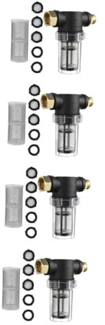 POPETPOP 4sets Faucet Water Filter for Tap Mount Sink Garden Hose Purifier for Bathroom and Kitchen Splash Reducer and Water Softener