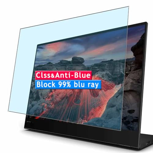 Vaxson Anti Blaulicht 9H Härte Glas Folie, kompatibel mit Lenovo ThinkVision M14t Gen 2 14 Monitor Sichtbarer Bereich, gehärtetem Glas Schutzfolie Displayschutzfolie