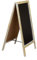Biscottini ardoise restaurant 100x50x4,5 cm - Stop-trottoirs extérieur - chevalet ardoise en bois - Ardoise chevalet