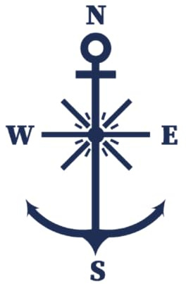 Tattwo.me – Temporäre Tattoos für Erwachsene und Kinder, hält 2 Wochen, wasserfest – Anker und Kompass – Pflanzliche Tinte – EU-Kosmetik-Zertifikat – (P0437)