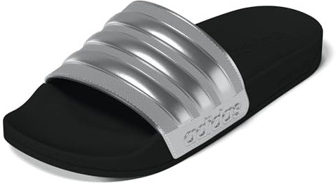 adidas Unisex ADILETTE SHOWER SLIDES, core black/silver met./silver met., 44.5 EU