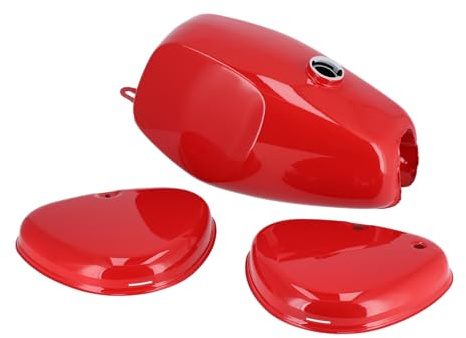 Set: Büffeltank + Seitendeckel, Rot RAL 3002 - für Simson S50