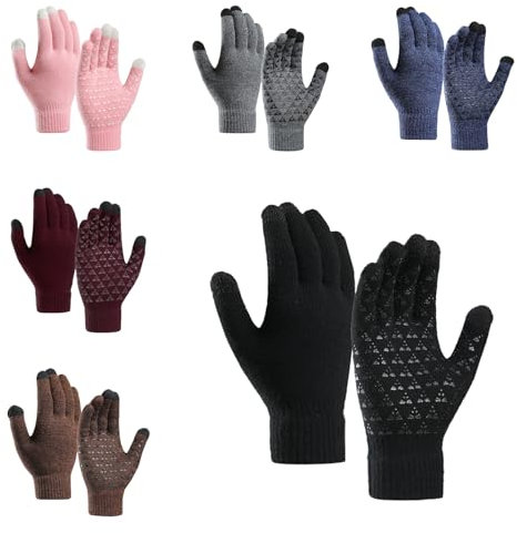 Thermo Fahrradhandschuhe - Wasserabweisende Winddichte Fahrrad Handschuhe Winterhandschuhe für Damen Herren -Antirutschbeschichtung Touchscreen Funktion