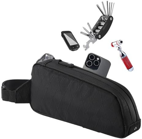 Nuyhgtr Cycling Front Frame Bag, Road Cycling Frame Bag, Bikepacking Bag for Riding, Small Top Tube Bag, Front Frame Bag for Road Cycling, Bikepacking Tool Storage, Perfect for Riding