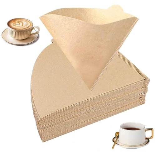 100PCS Coffee Filter, Disposable Unbleached Cone Filter Papers Size 01 for Coffee Dripper and Pour Over Coffee Maker, 1-2 Cups