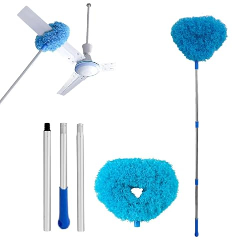 Duster para ventilador de techo alto, limpiador de ventiladores de techo Duster | Herramienta de limpieza de ventiladores extendidos de techo alto,Gadgets de limpiador para el hogar para dormitorio, e