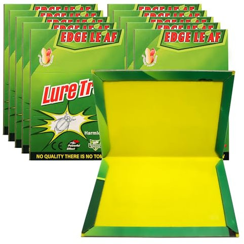 KMJ Large Sticky Pads 6 Packs- Extra Strong Glue Traps - Sticky Pads Gum Board - Pests Control Heavy Duty Glue Traps for Home, Restaurants, Shops, Garage, Cellars Etc