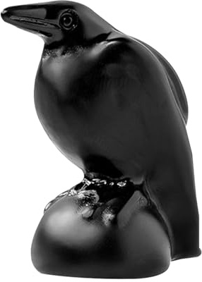 Kristallkrähe -Figur - Schwarze Krähe Figur | Crystal Raven Statue | Dekorative Geschnitzte Obsidian | Natursteinvogelskulptur | Sammelbare Obsidian Handgefertigte Glückliche Vogelstatue Für Wohnzimme