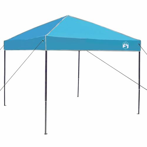 vidaXL Canopy Tent Manual Blue 243 x 243 x 251 cm Fabric, Garden and Terrace Canopy Tent, Lightweight Portable Event Shelter, Modern Pop-Up Pavilion, Party Shade for Outdoor Use