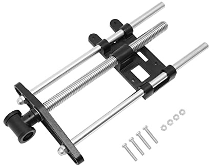 Vorderzange,Vorderzange für Hobelbank WTJ-7IN-Guss-Eisen Schraubstock mit Führungsstange (50cm),max. 19cm Spannweite für Holz/Metall,8.29kg (Schwarz/Silber)