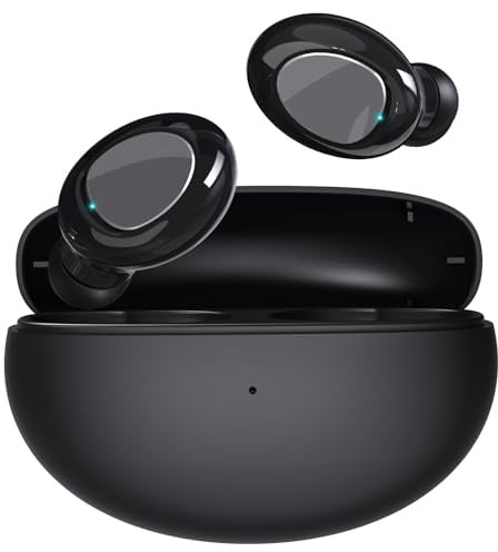 Yilear Auriculares Bluetooth 5.4 (Negro Metálico)