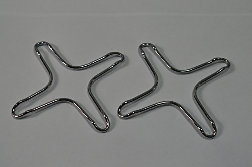 Metaltex 2 Stück Gasherd Aufsatz Kreuz Gasherdaufsatz Gasherdkreuz Herdaufsatz Aufsatz Verchromt für kleine Töpfe,Pfannen, Espressokanne usw.
