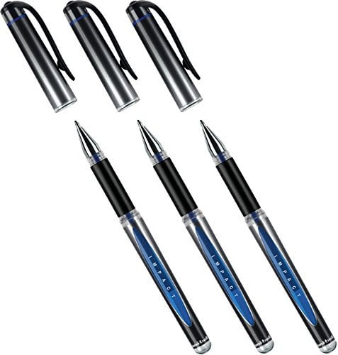 Faber-Castell Gelschreiber Uni-Ball Impact UM-153S (3 Stück, blau)