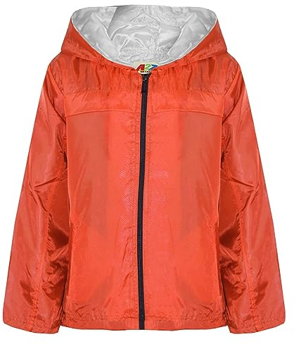 A2Z 4 Kids Girls Boys Raincoats Jackets Kids Lightweight Kag Mac Waterproof Hooded Jacket Cagoule Rain Mac Age 5-13 Years