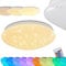 LED Deckenleuchte Norton STAR, runde Deckenlampe mit Glitzer-Effekt, RGB Farbwechsler u. Fernbedienung, 15 Watt, 900 Lumen, 3000 Kelvin, dimmbare Badezimmerlampe m. Sternenhimmeloptik, IP44
