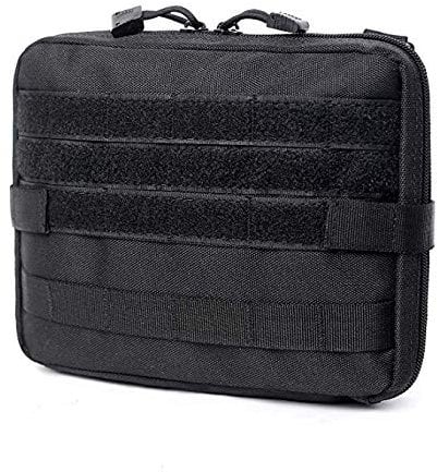 Gexgune Tactical Molle Pouch Nylon Black Tactical Pouch Large Magazine Organizer Utility Phone Medic Belt Bag Daily Carry Molle Pouches (Black)