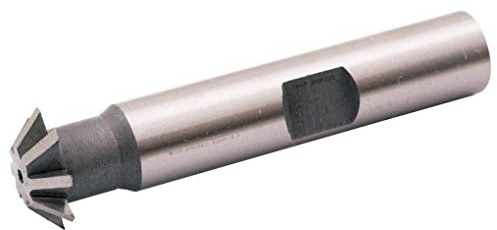 HHIP 2006-0381 45 Degree High Speed Steel Single Angle Chamfer Cutter, 1/2 Cutter Diameter x 1/8 Cutter Width x 3/8 Shank Diameter x 2-1/8 Overall Length